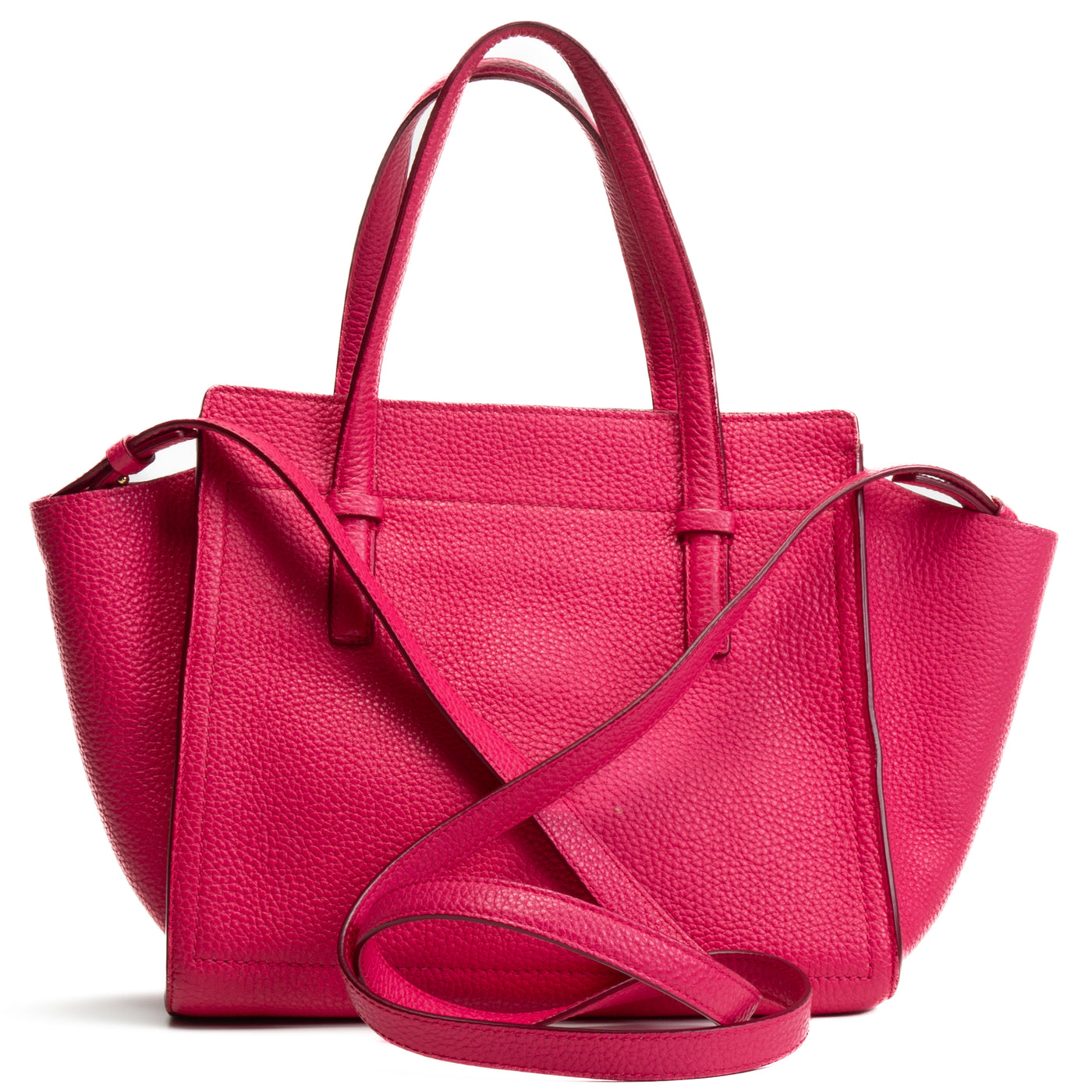 FERRAGAMO Pebbled Leather Amy Small Tote - Pink - OUTLET FINAL SALE