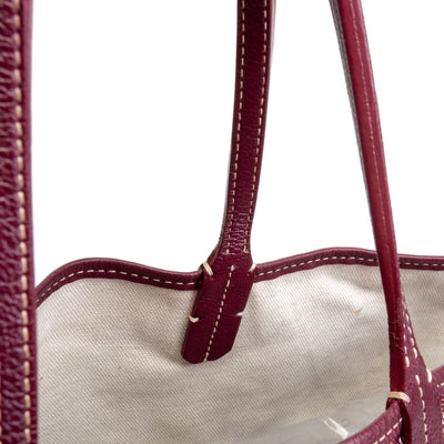 GOYARD Goyardine St. Louis PM Tote w/ pouch -Burgundy OUTLET FINAL SALE