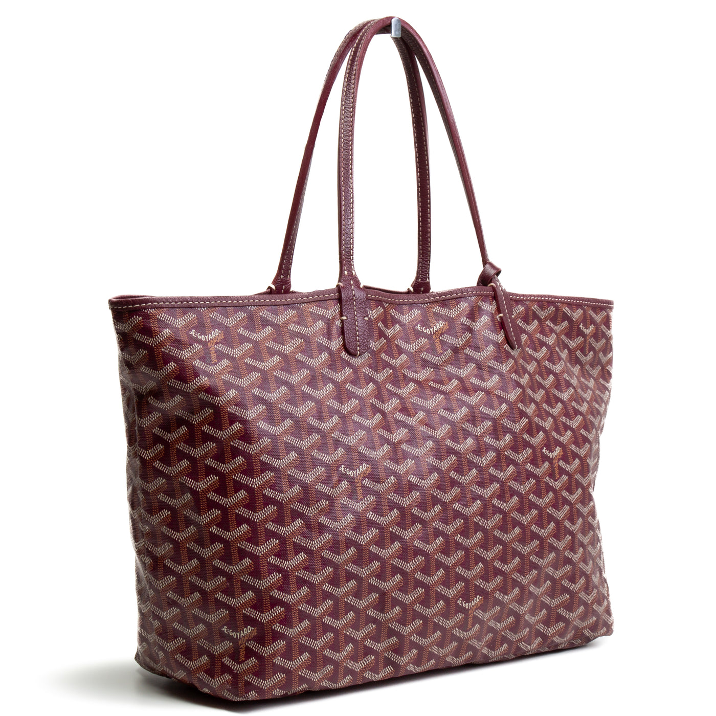 GOYARD Goyardine St. Louis PM Tote w/ pouch -Burgundy OUTLET FINAL SALE