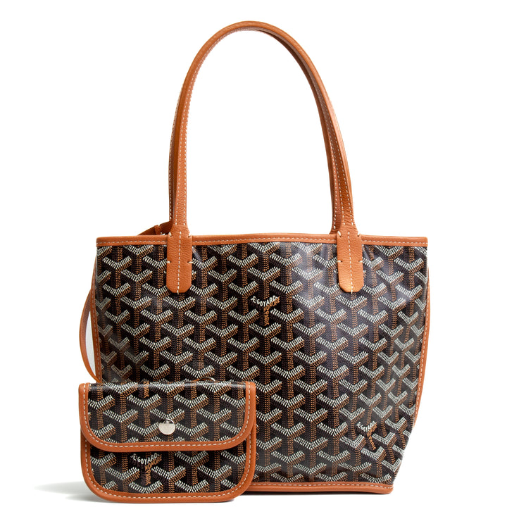 GOYARD Anjou Mini Tote - Black / Tan