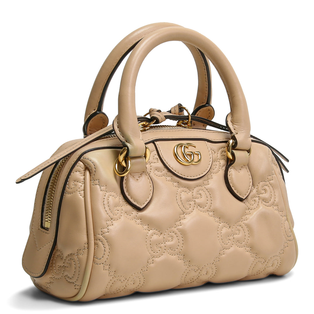 GUCCI GG Matelasse Handbag - Neutral