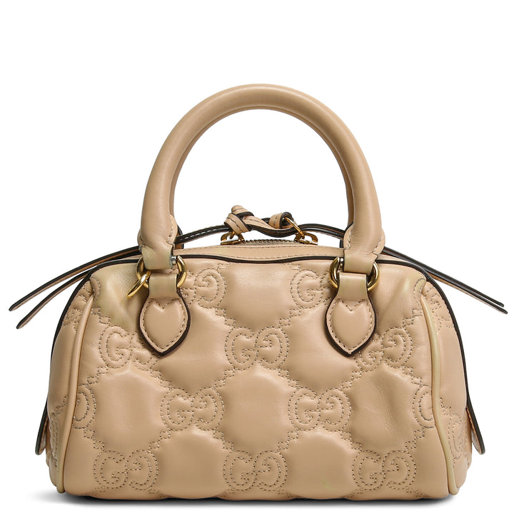 GUCCI GG Matelasse Handbag - Neutral