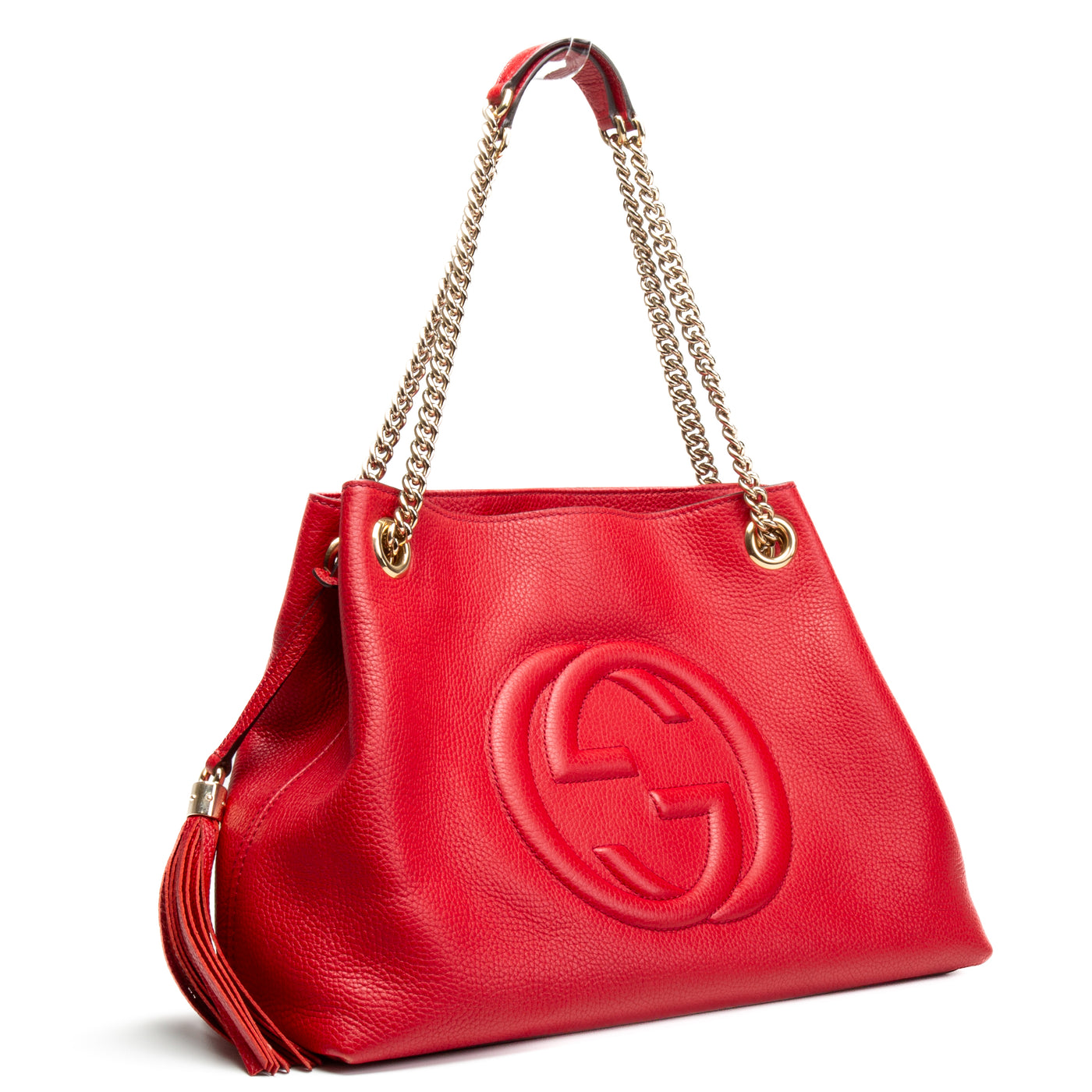 GUCCI Soho Chain Tote - Red