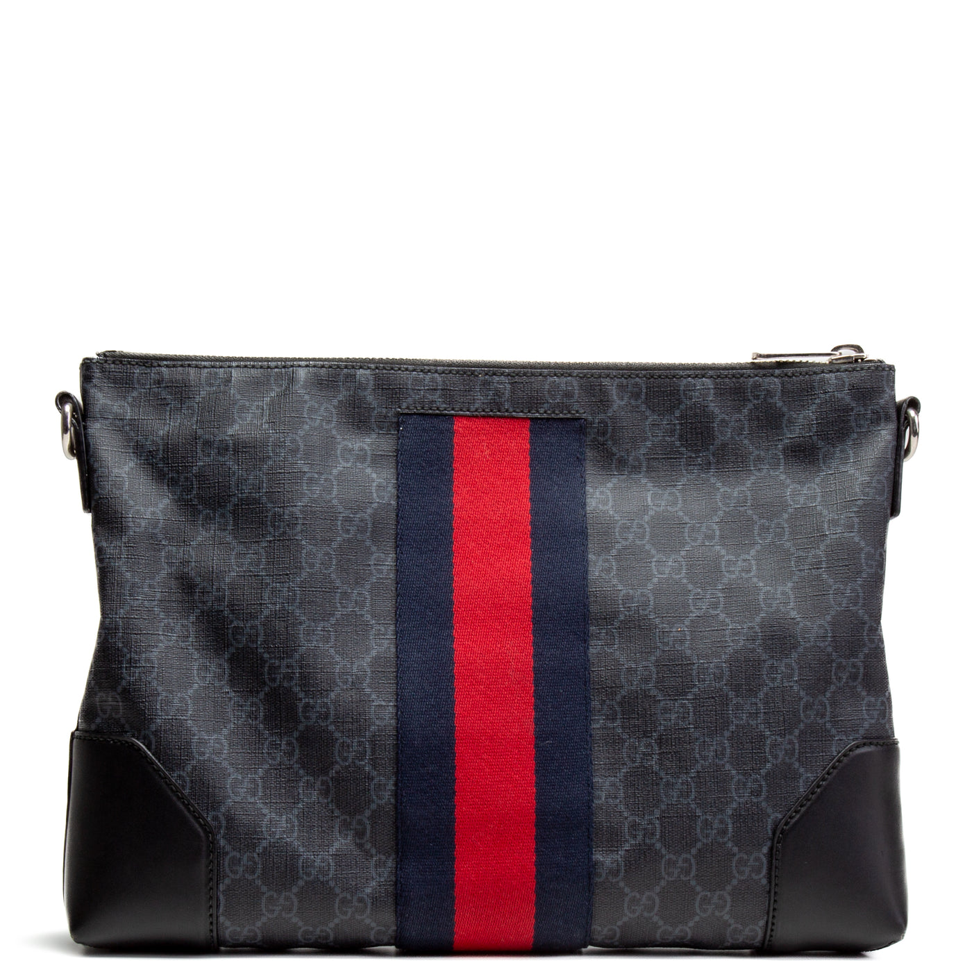 GUCCI GG Supreme Web Messenger - Black