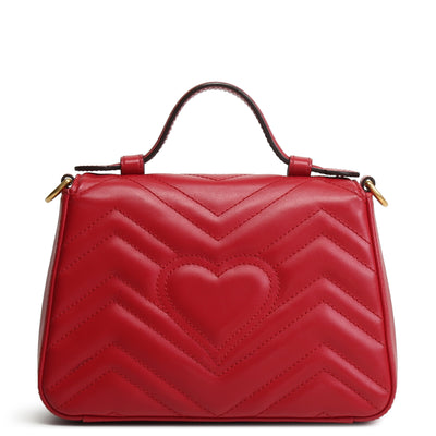 GUCCI Marmont Top Handle Mini w/strap - Red OUTLET FINAL SALE