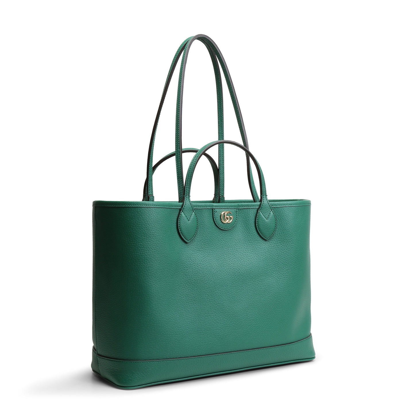 GUCCI Ophidia Leather Medium Tote Bag- Green