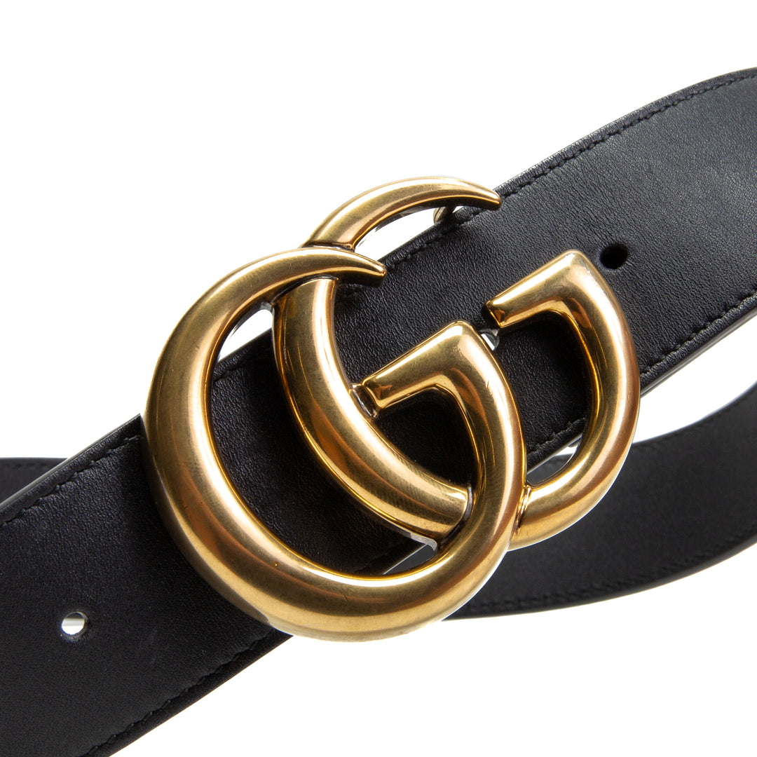 GUCCI Marmont Wide GG Belt - Black