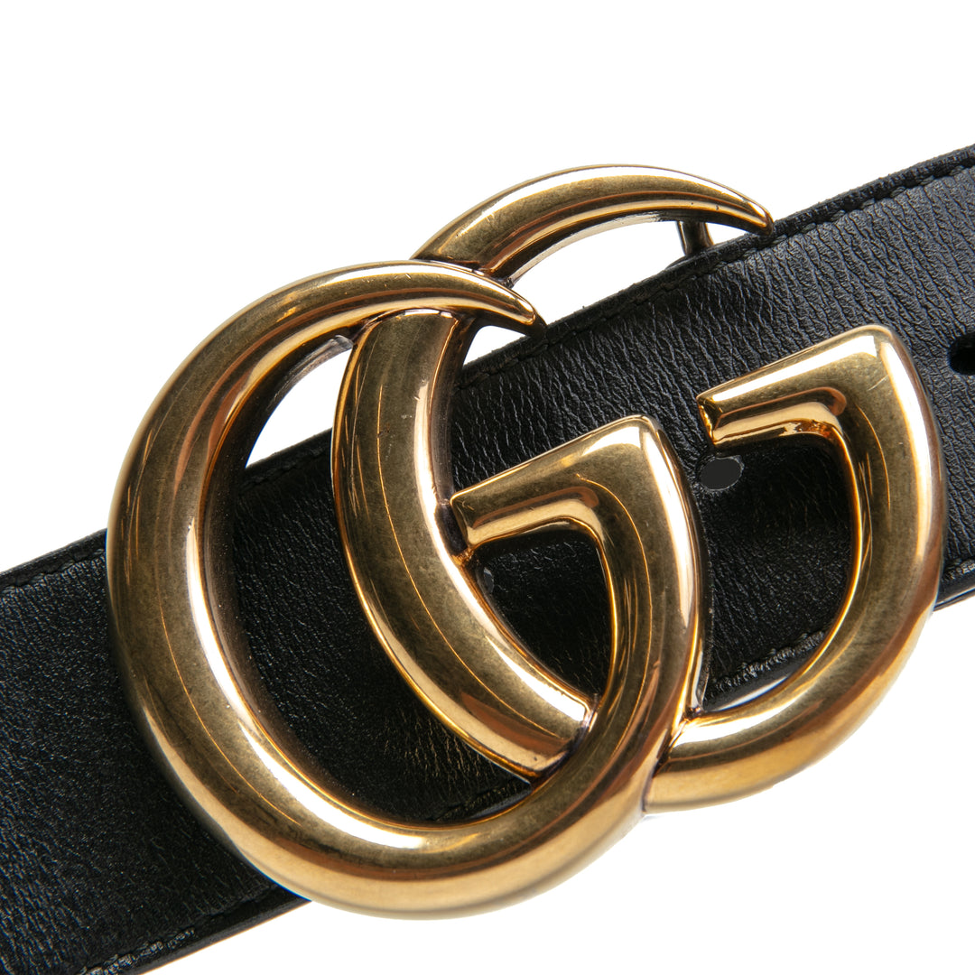 GUCCI Leather Marmont Belt - Black