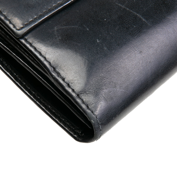 GUCCI Vintage Leather Long Wallet Black - OUTLET FINAL SALE