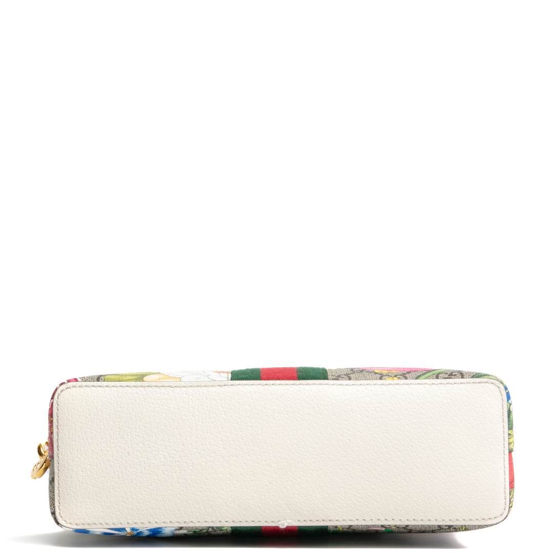 Gucci GG Supreme Flora Ophidia Small Crossbody-White Outlet Final Sale