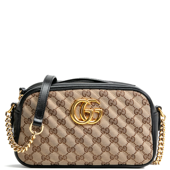 Gucci GG Leinwand kleiner Marmont-Tasche- Black Outlet Final Sale