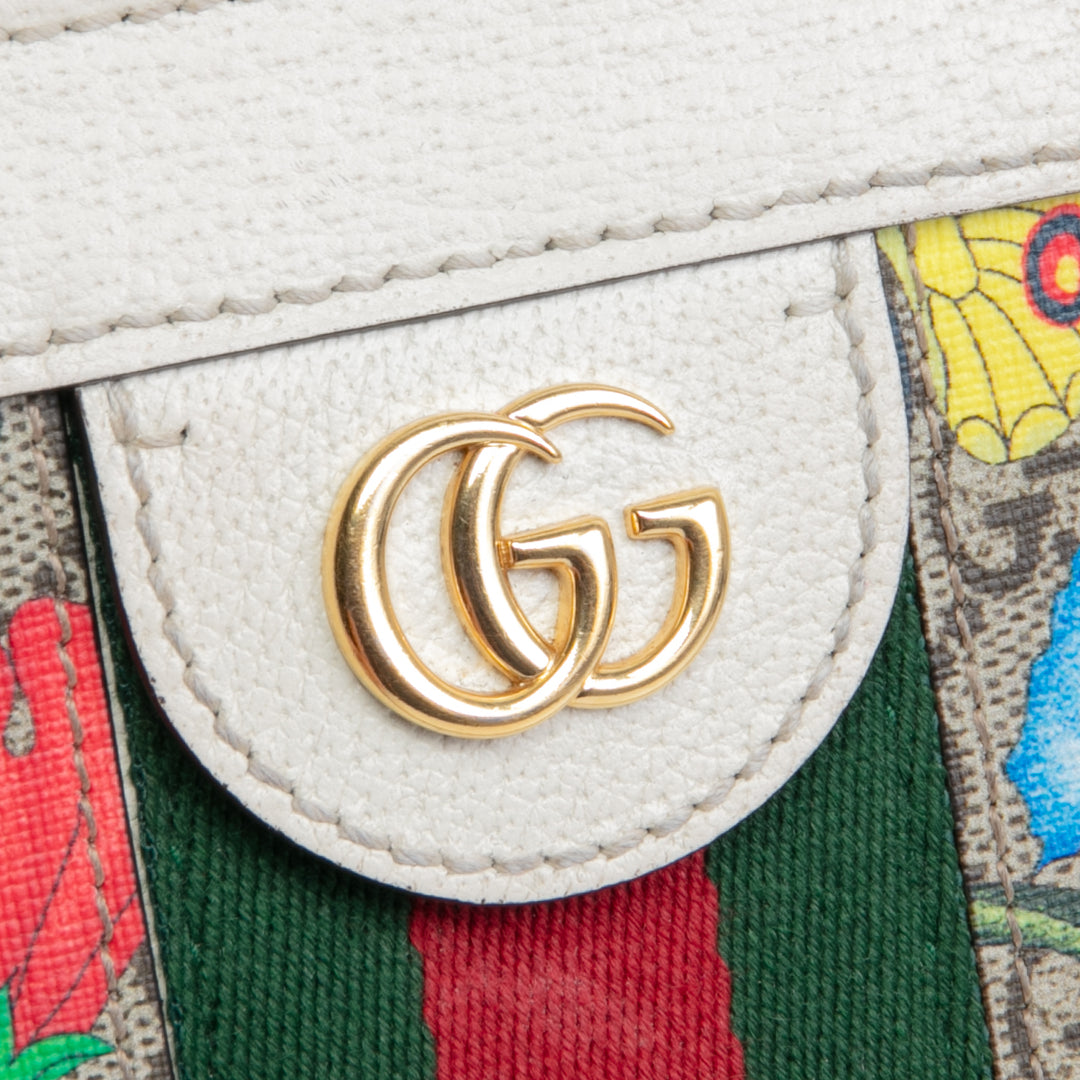 Gucci GG Supreme Ophidia Flora kleine Kette Kupplung - Outlet Final Sale