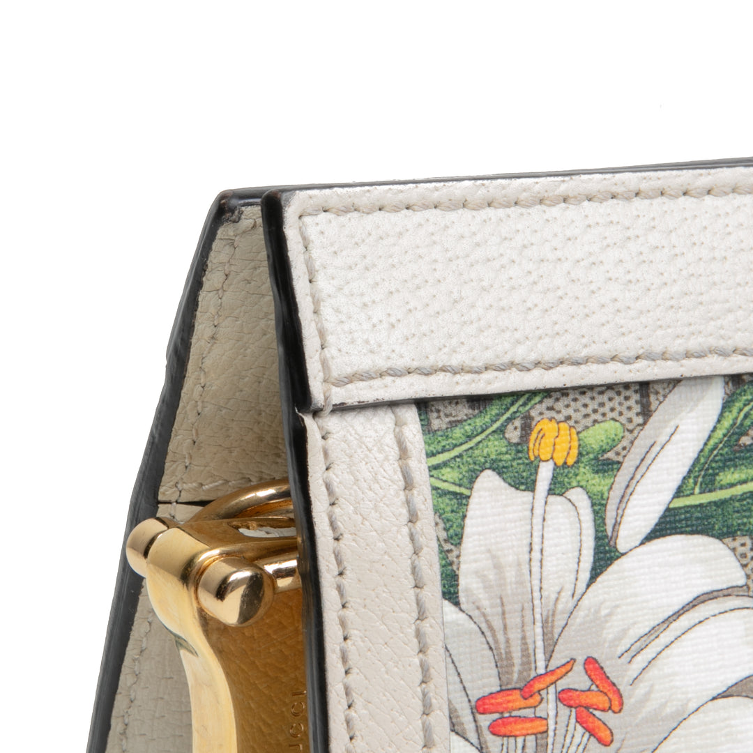 Gucci GG Supreme Ophidia Flora kleine Kette Kupplung - Outlet Final Sale