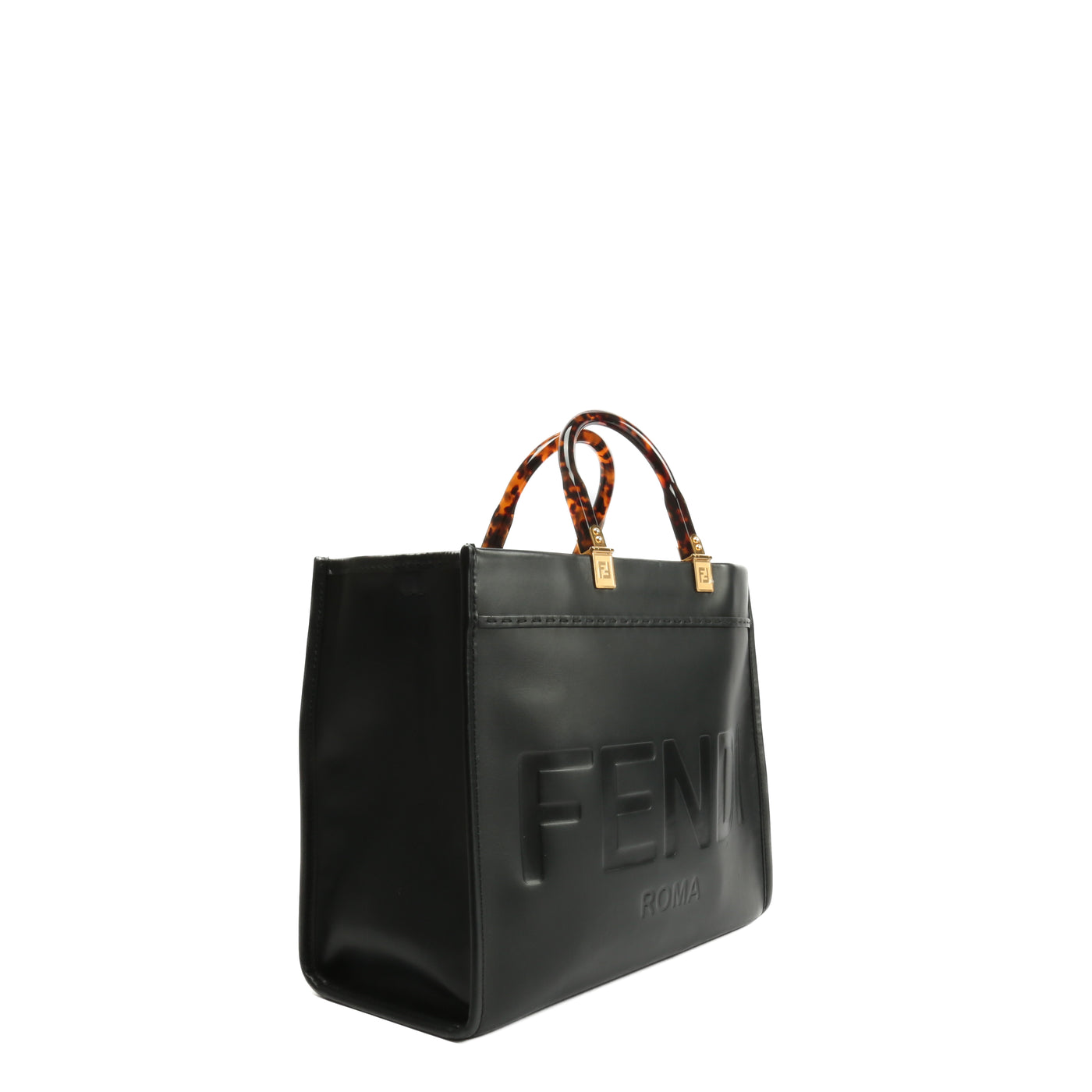 FENDI Medium Sunshine Shopping Tote- Black