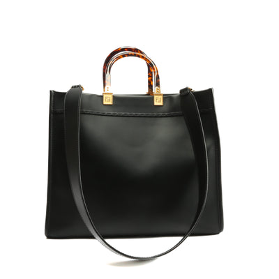 FENDI Medium Sunshine Shopping Tote- Black