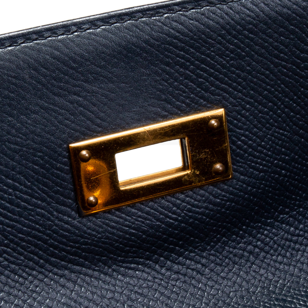 HERMES Vintage Kelly Epsom Sellier 32 - Navy Blue