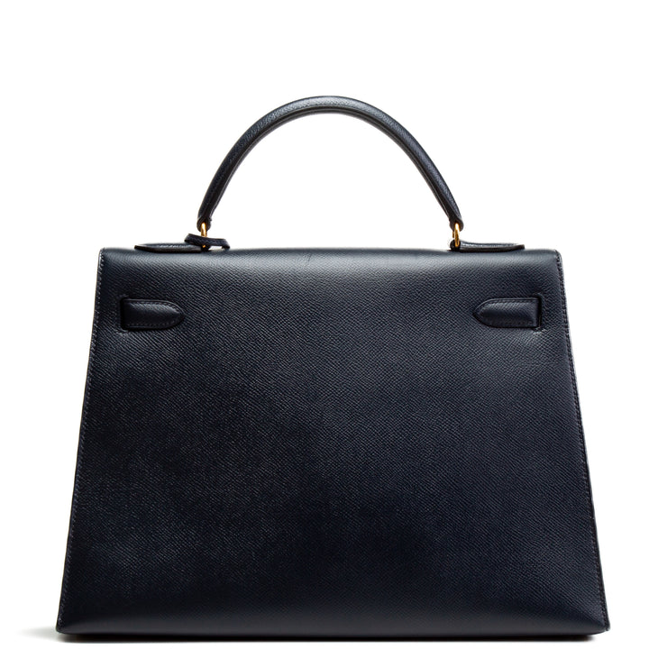 HERMES Vintage Kelly Epsom Sellier 32 - Navy Blue