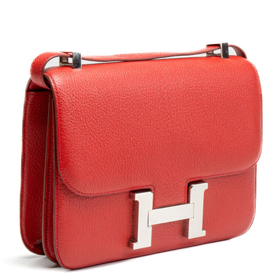 HERMES Constance 23 Chevre Mysore - Rouge