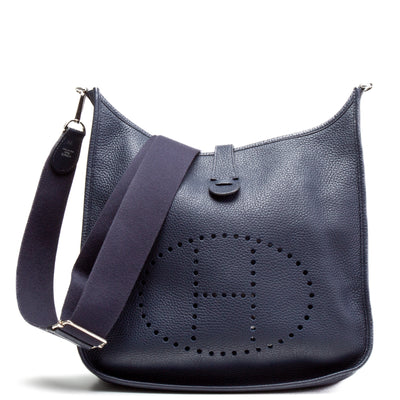 HERMES Togo Evelyne III 29 PM - Blue Navy