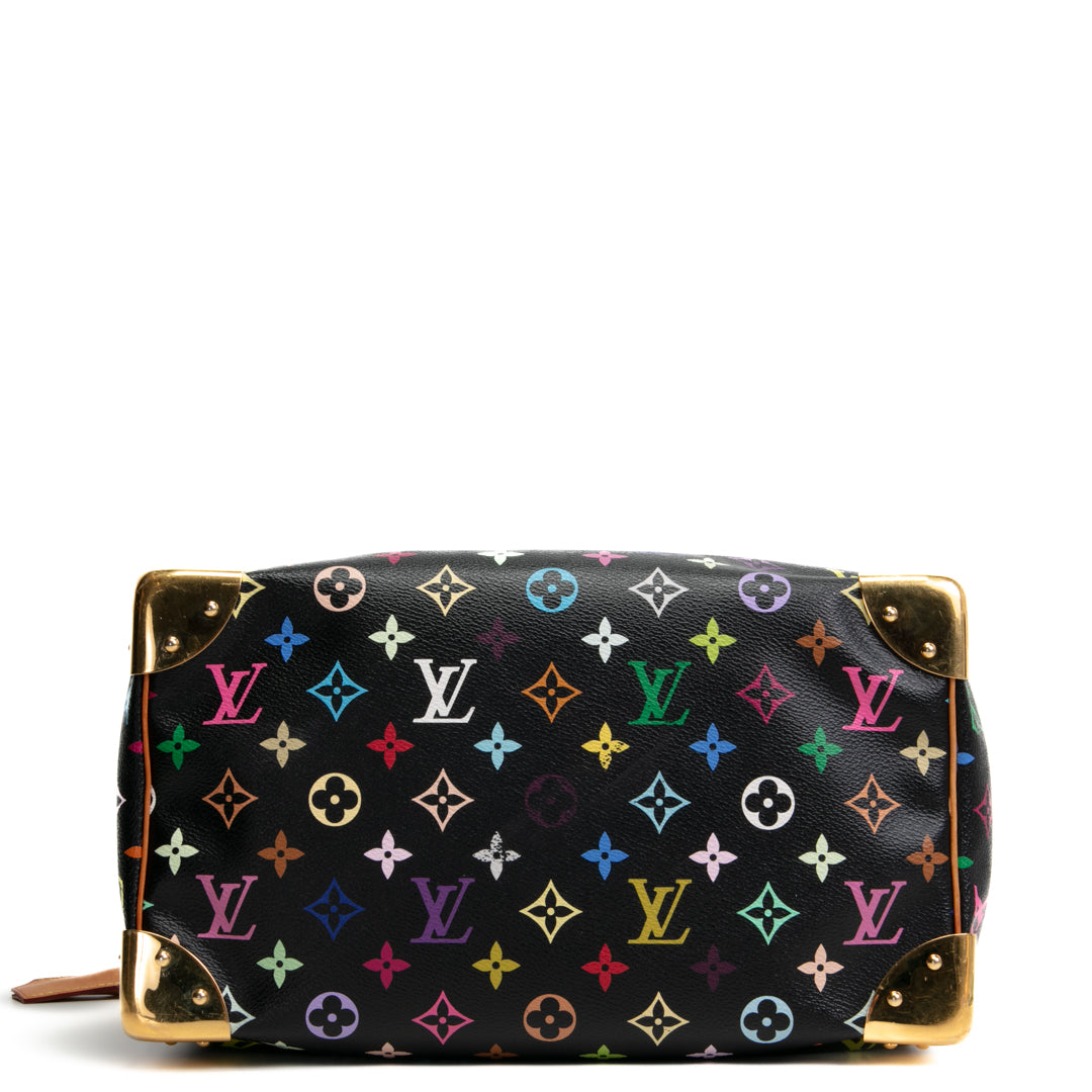 LOUIS VUITTON x Takashi Murakami Monogram Multicolore Speedy 30- Black