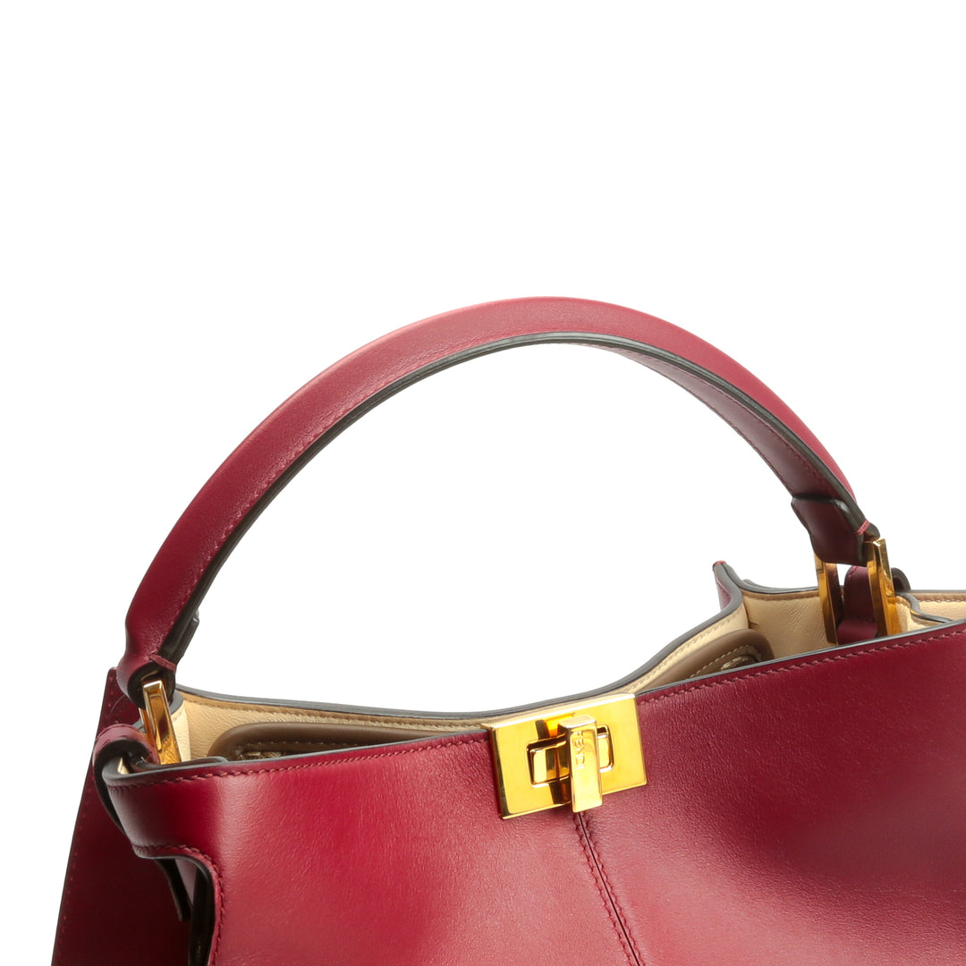 FENDI Peekaboo X-Lite Burgundy (Deep Red) Bag