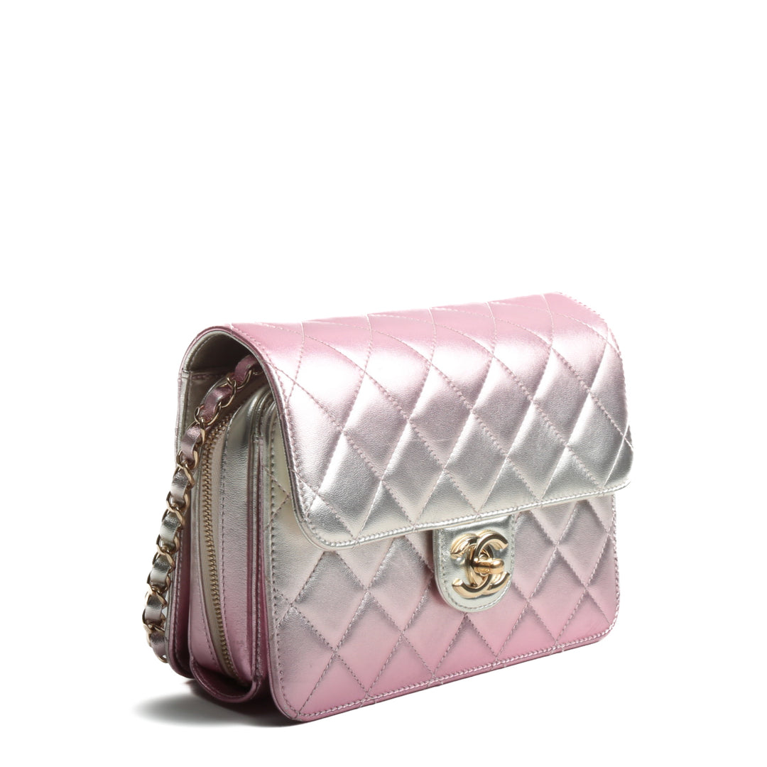 CHANEL Like A Wallet Flap - Metallic Pink