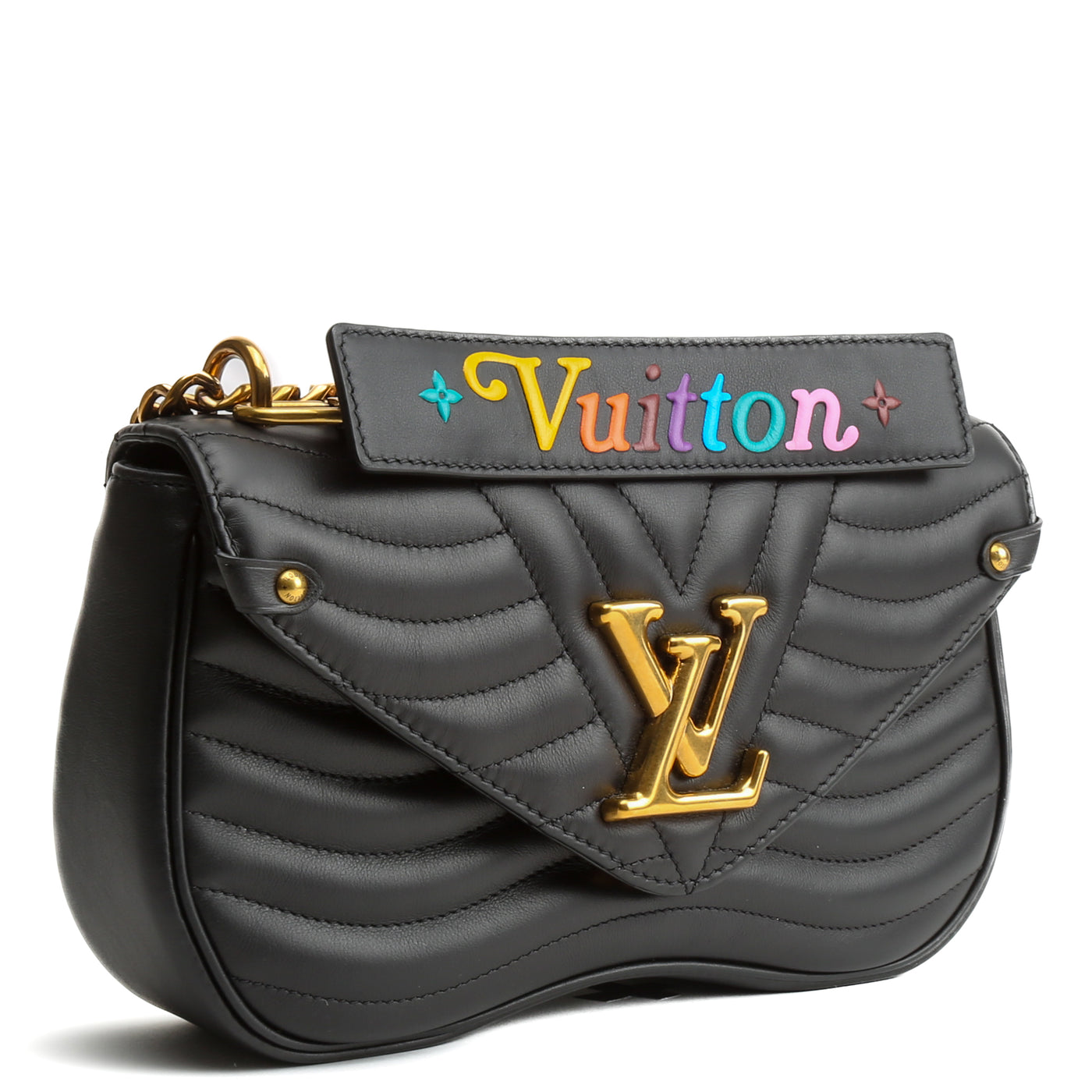 LOUIS VUITTON New Wave Chain Bag MM - Black