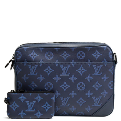 LOUIS VUITTON Monogram Shadow Duo Messenger - Blue