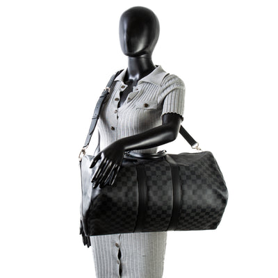 LOUIS VUITTON Damier Graphite Keepall Bandouliere 45