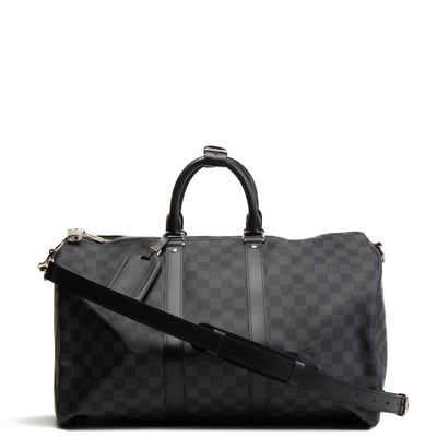 LOUIS VUITTON Damier Graphite Keepall Bandouliere 45