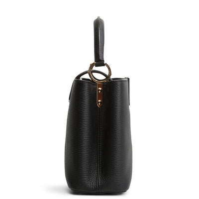 LOUIS VUITTON Taurillon Capucines BB - Black