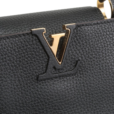 LOUIS VUITTON Taurillon Capucines BB - Black