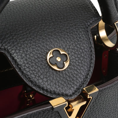 LOUIS VUITTON Taurillon Capucines BB - Black