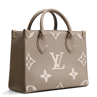 LOUIS VUITTON BiColor Monogram Empreinte OnTheGo PM - Dove/Cream