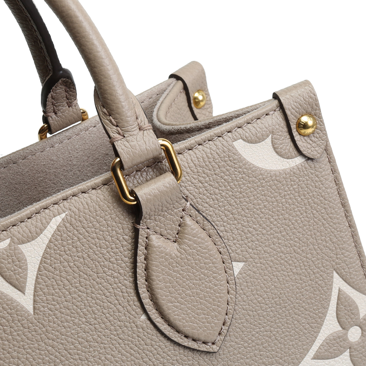 LOUIS VUITTON BiColor Monogram Empreinte OnTheGo PM - Dove/Cream