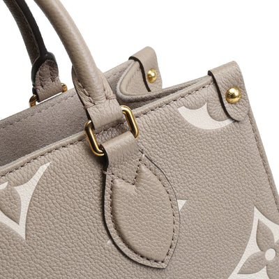 LOUIS VUITTON BiColor Monogram Empreinte OnTheGo PM - Dove/Cream