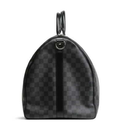 LOUIS VUITTON Damier Graphite Keepall Bandoliere 55 OUTLET FINAL SALE