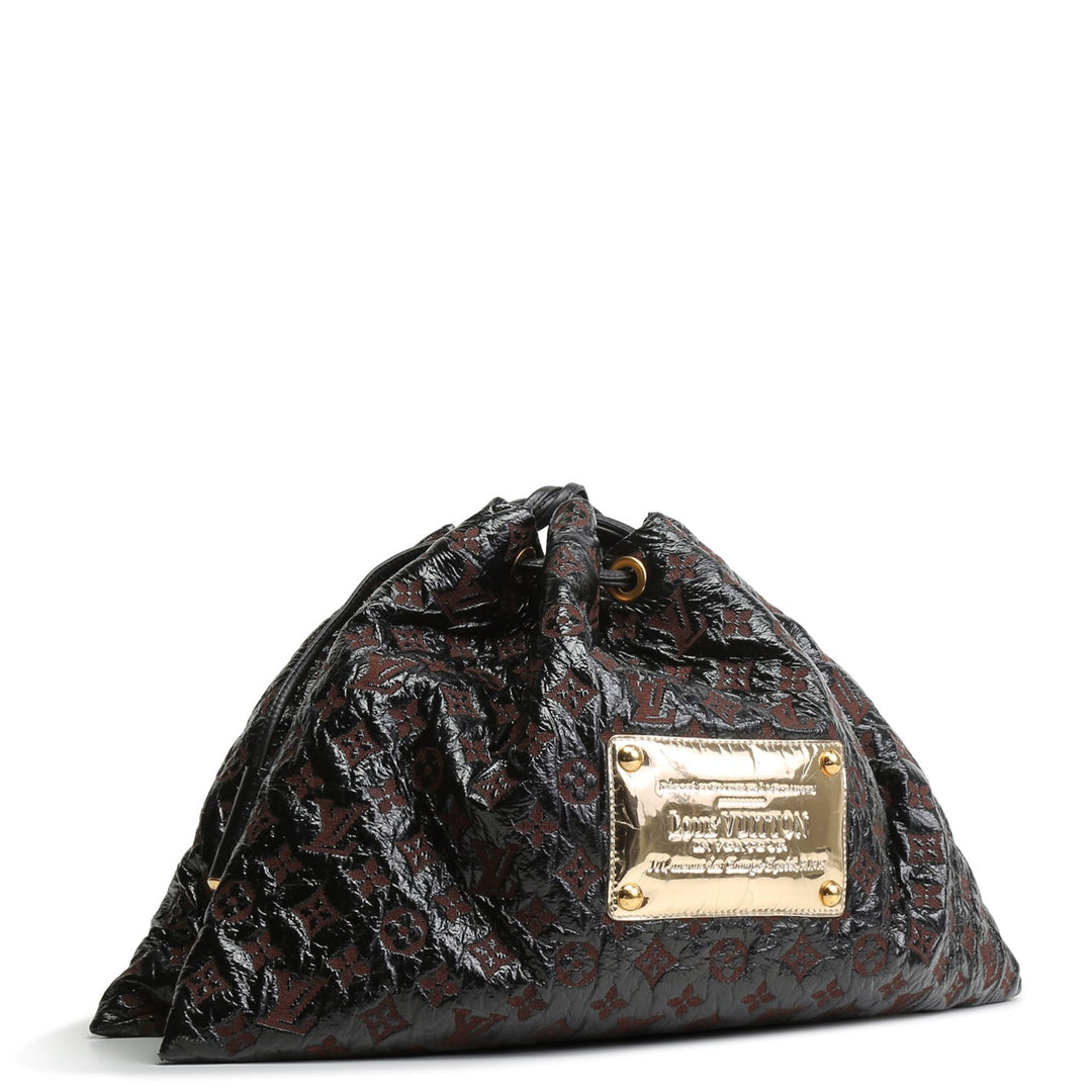 LOUIS VUITTON Monogram Vinyl Drawstring Inventeur Bag - Black