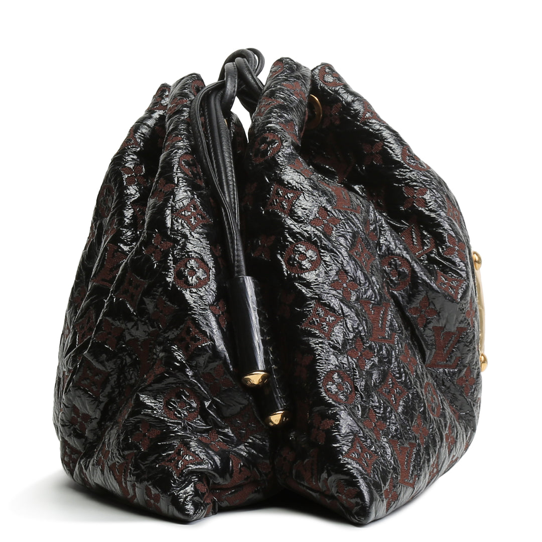 LOUIS VUITTON Monogram Vinyl Drawstring Inventeur Bag - Black