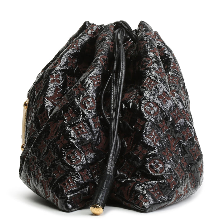 LOUIS VUITTON Monogram Vinyl Drawstring Inventeur Bag - Black