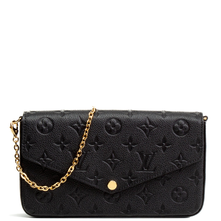 LOUIS VUITTON Monogram Empreinte Felicie Pochette  - Black