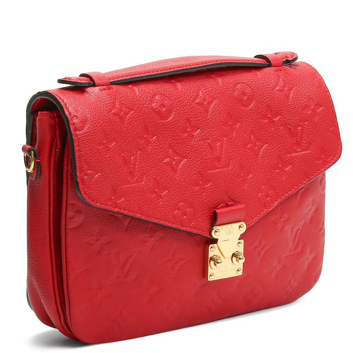 LOUIS VUITTON Monogram Empreinte Pochette Metis - Red