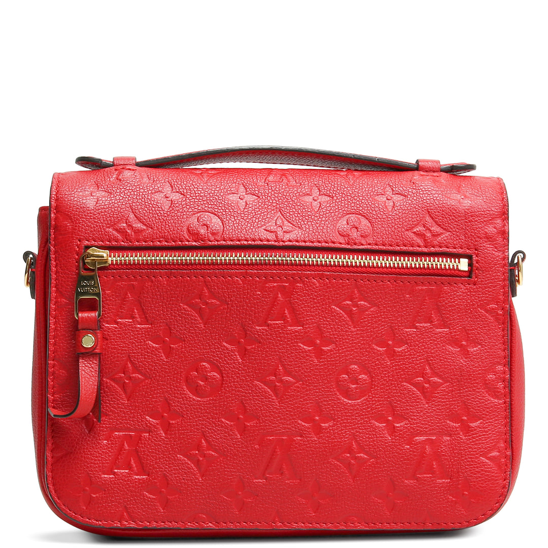 LOUIS VUITTON Monogram Empreinte Pochette Metis - Red