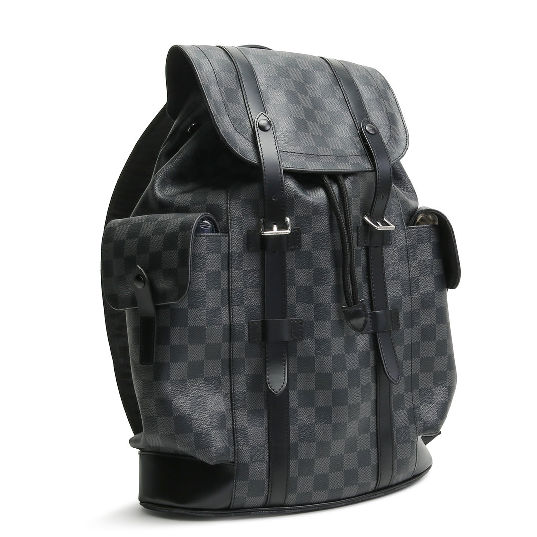 LOUIS VUITTON Damier Graphite Christopher Backpack MM