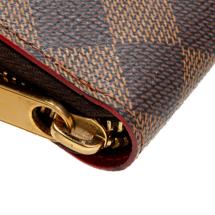 LOUIS VUITTON Studded Continental Wallet - Damier Ebene