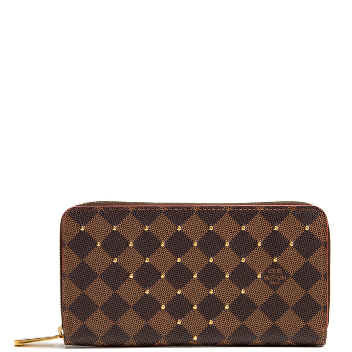 LOUIS VUITTON Studded Continental Wallet - Damier Ebene