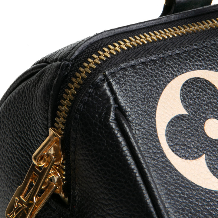 LOUIS VUITTON Monogram Empreinte Bicolor Speedy Bandouliere 25 - Black/Beige