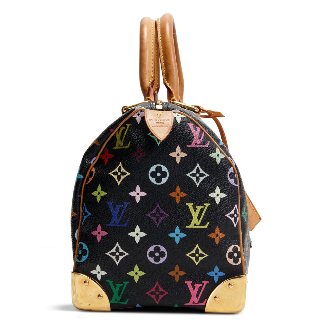 LOUIS VUITTON Vintage Speedy 30 Multicolore Monogram-Black