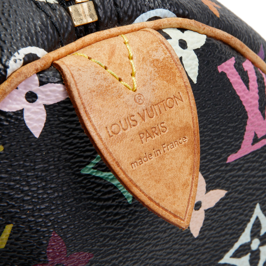 LOUIS VUITTON Vintage Speedy 30 Multicolore Monogram-Black