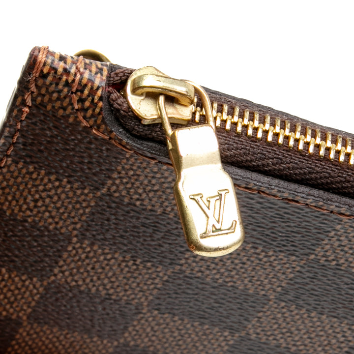 LOUIS VUITTON Damier Ebene Neverfull Pochette/Pouch